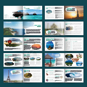 旅途平安，风景如画——交通安全与旅游业务海报插画设计